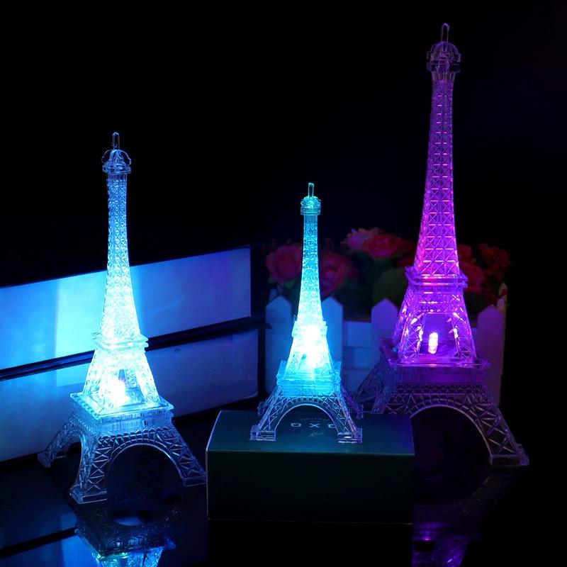 Tower Eiffel Night Light Color Changing Led Lamp For Bedroom Gifts Lighting