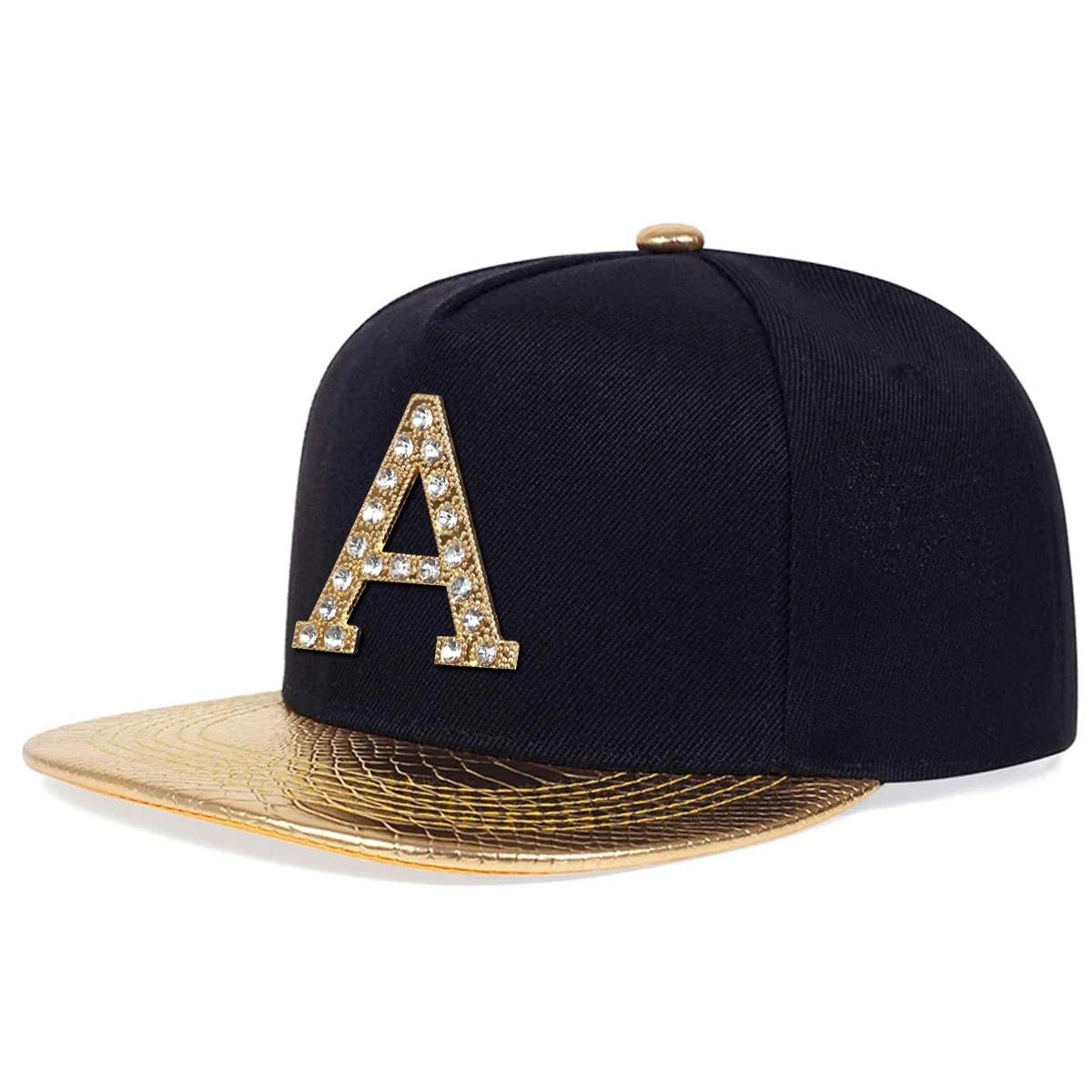 

Unisex Diamond A Letter Label Hip-Hop Hats Spring And Autumn Outdoor Adjustable Sports Casual Baseball Caps Sunscreen Hat