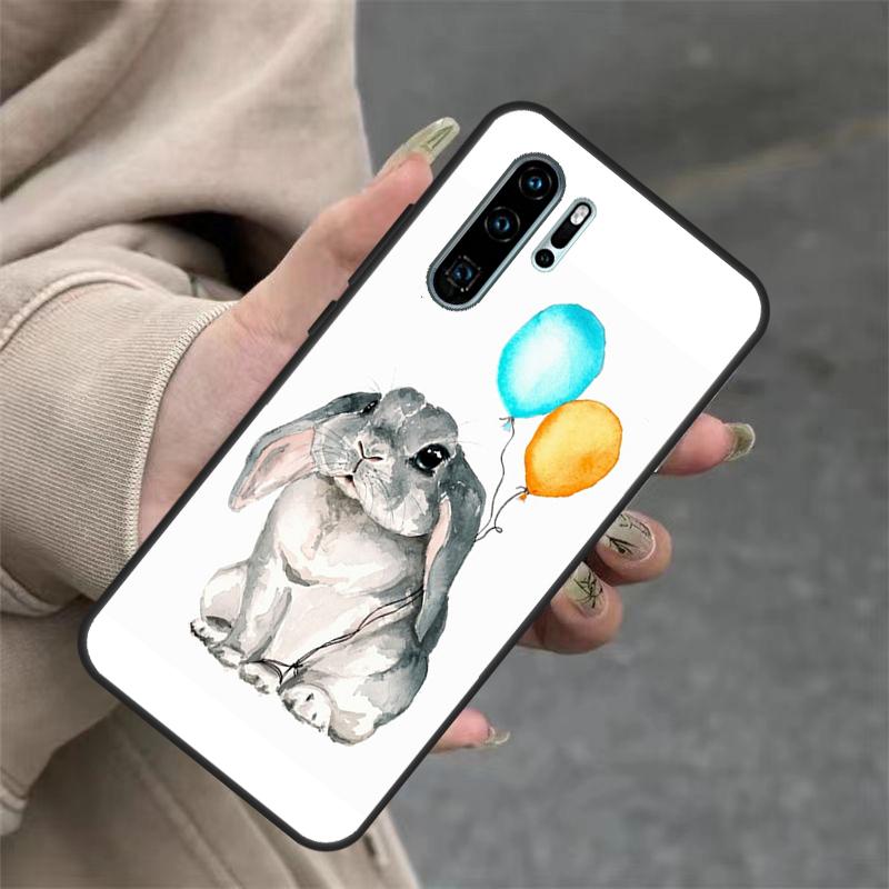 Cute Bunny Rabbit Case For Huawei Nova 3i 7i 8i 11i Y60 Y70 Y90 Y61 Y91 10 9 SE 11 Pro P20 P40 P30 Lite Cover