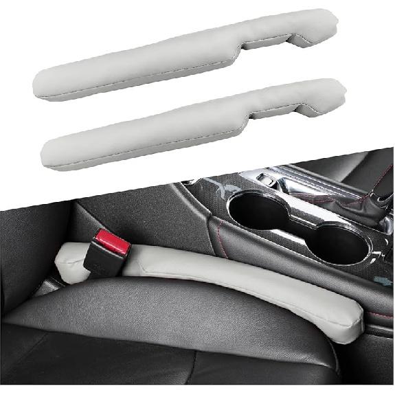 2 PCS Leather Car Seat Gap Filler, Auto Seat Blocker Organizer Fill The Gap Between Seat And Console, Universal Gap Filler Plug Stop Things From