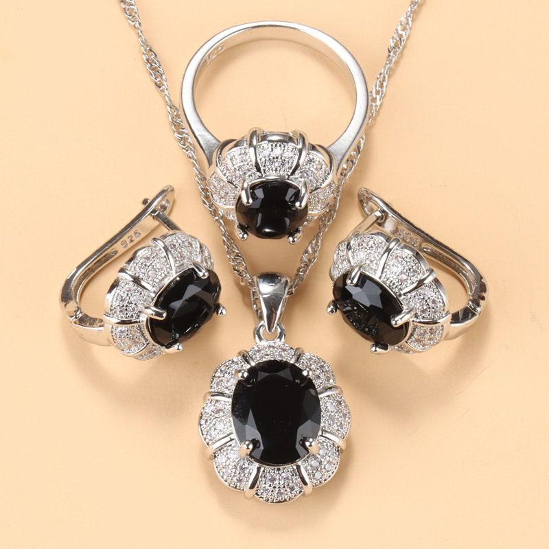 Elegant Women Magic Zirconia Jewelry Luxury Wedding Ring Set Ring Clip Earrings Necklace And Pendant
