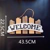 Welcome Sign Door Hanger Wall Hanging Art Plaque for Shop Indoor Decoration Ornament