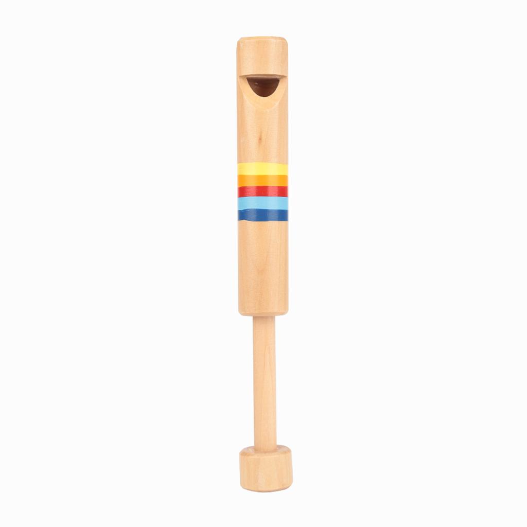 Flauta Piccolo de Madera con Pito Instrumento Juguete para Niños Regalo