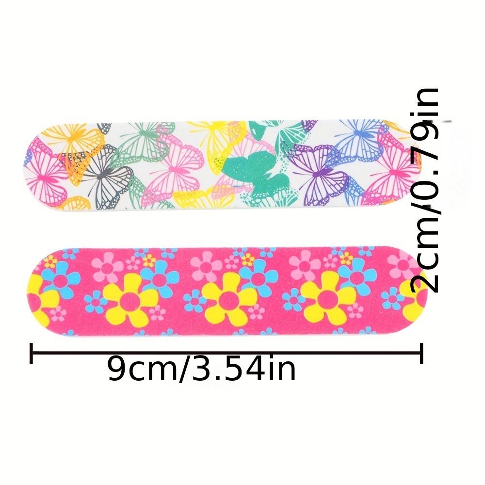 5Pcs Nail Files Double Sided Boards Mini Fingernail Files Colorful Manicure Pedicure Tool