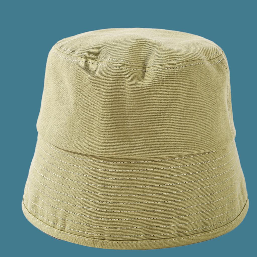 Solid Color Cotton Dome Bucket Hat 