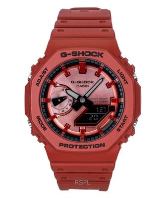 G-Shock Analog Digital Red Bio-Based Resin Strap Quartz GA-2100RRB-4A 200M Men's Watch