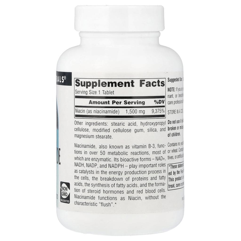 Source Naturals, Niacinamid B-3, 1.500 mg, 50 Tabletten