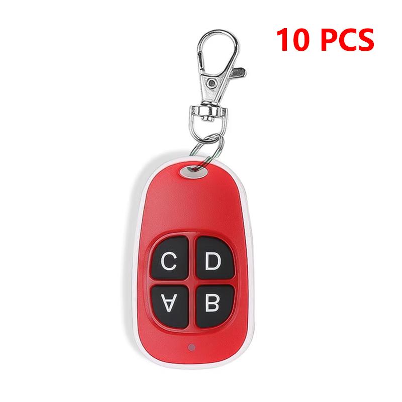 

10pcs/lot 433Mhz Copy Remote Control Wireless 4 Keys Universal Waterproof Electric Door Key Wireless Transmission Distance 150 M червоний