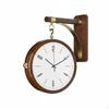 Double Sided Wall Clock Modern Nordic Design Silent Home Decor for Living Room, Hallway, Office