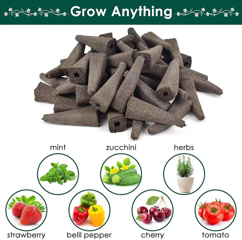50PC Soilless Growing CharcoalBiochar SpongesFlower Growing SpongesReplacement Nutrient SoilPoly SoilSquare