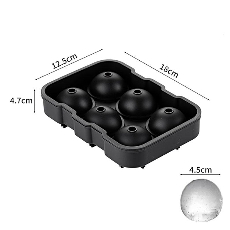 Ice Cube Tray Silicone Ice Ball Freezer Mold Square Ice Cube Maker with Lid 6/8 Grids for Whiskey Cocktail Coffee Accessories