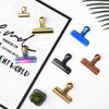 Nordic Style Electroplated Metal Clip - 77mm Glossy Color Sealing Clip