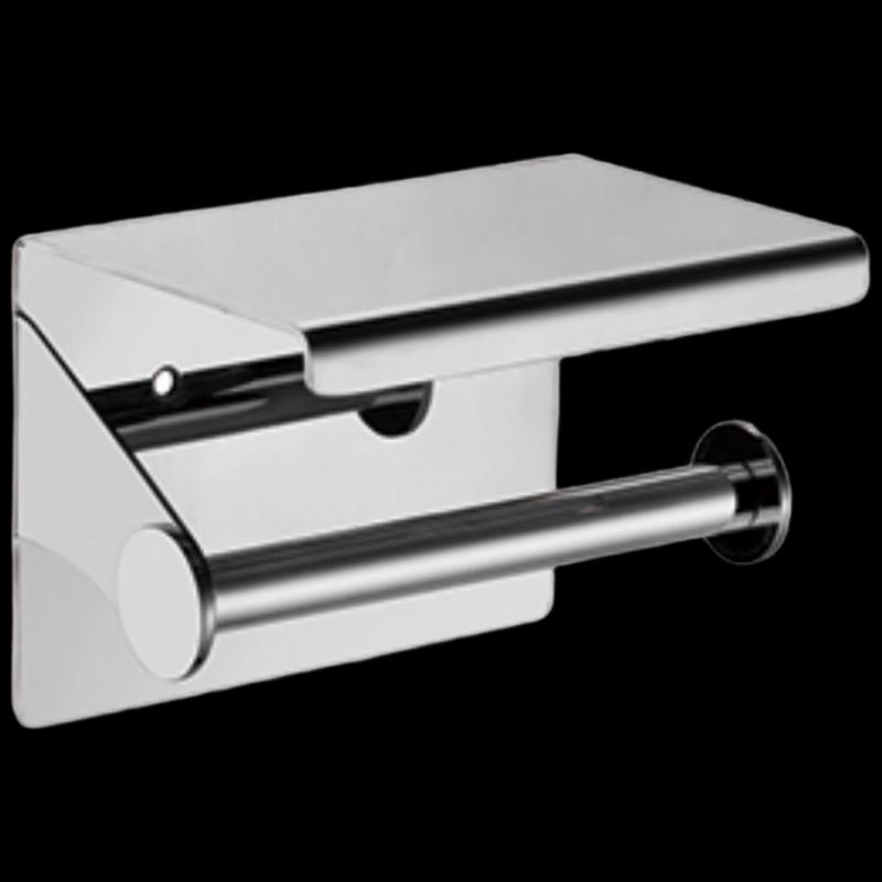 Stainless Steel Toilet Roll Holder with Shelf