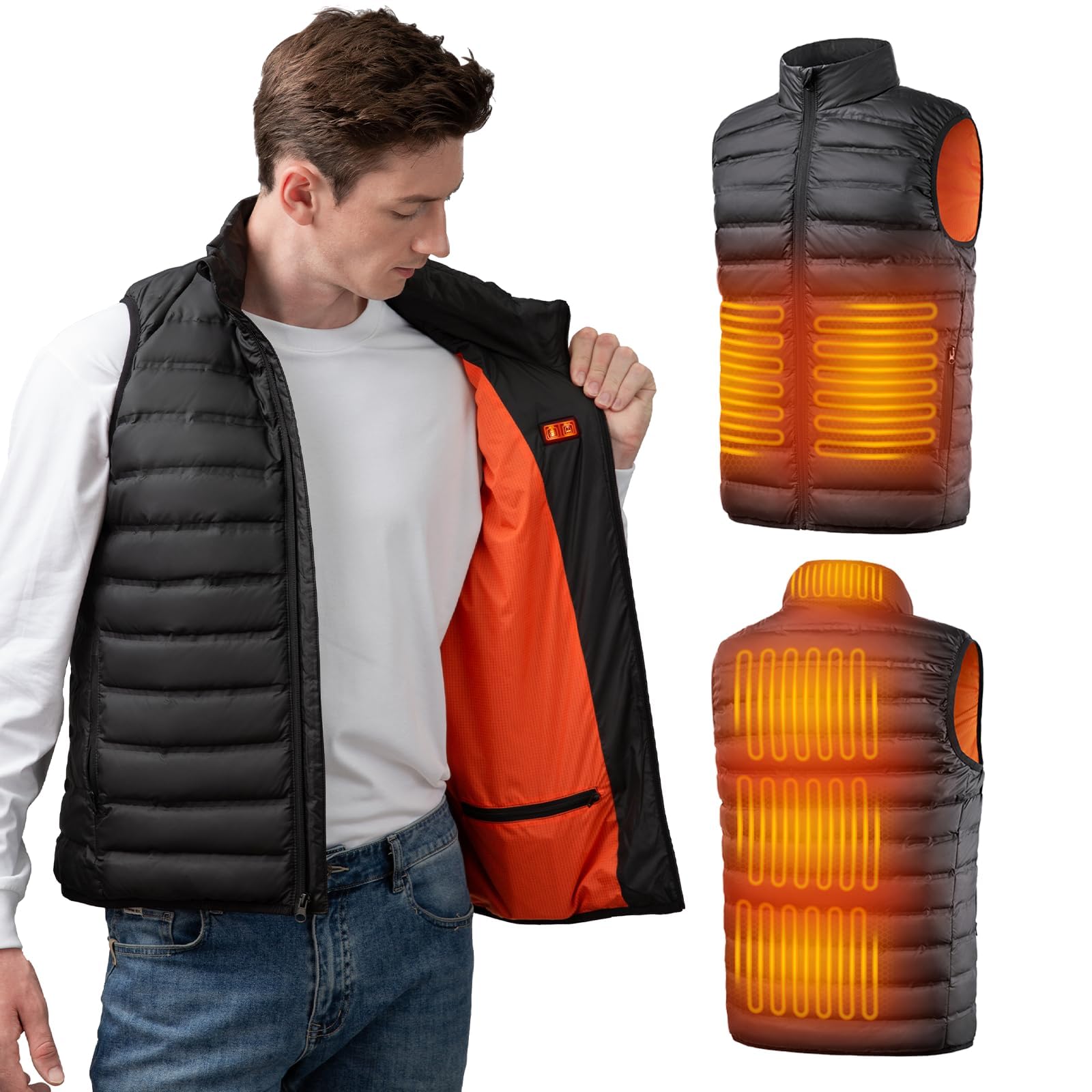 

LABWIND Electric Heated Down 25000mAh Heats Up to Warms Up Features Independent Front and Rear Temperature 3 Temperature PSE Fully 2024 Limited Cold