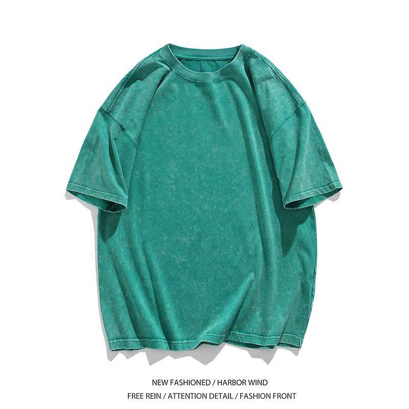 Unisex Retro Sommer Batik Oversized T-Shirt - Trendiges gewaschenes Kurzarm