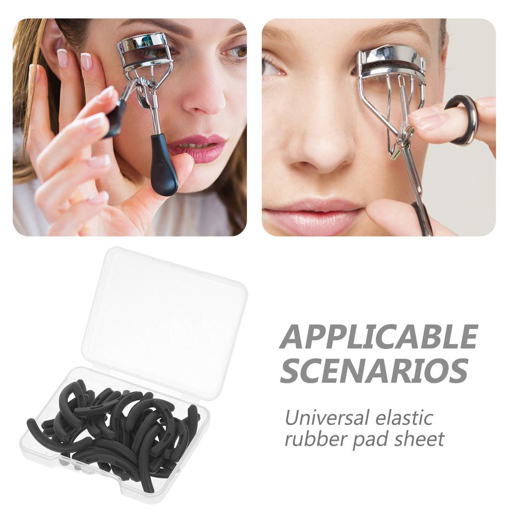 30Pcs Eyelash Curler Refill Pads Rubber Replacement Strips Universal Fit for All Curlers Elastic Soft Cushion for Smooth Curling