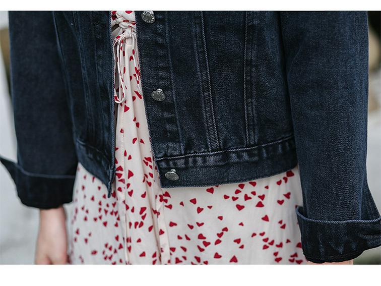 Jachetă de blugi cu mărime plus pentru femei, cu mărgele și strasuri - Trendy, largă, stil studențesc