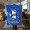 Custom Name Birmingham City Flannel Blanket, High quality Comfortable for All Seasons, Home Decor, Warmth and Comfort