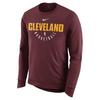 Nike Letter Print Crewneck Fleece Sweatshirt Men sweatshirt Burgundy 865254-677