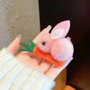 Carrot Bunny Autumn and Winter New Plush Children's Hair Clip Super Cute and Funny, with Broken Hair and Bangs Clip for Women