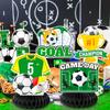 Soccer Honeycomb Centerpieces, 9 Pcs Soccer Ball Honeycomb Centerpiece 3D Centerpieces for Table for Soccer Birthday Party Decorations