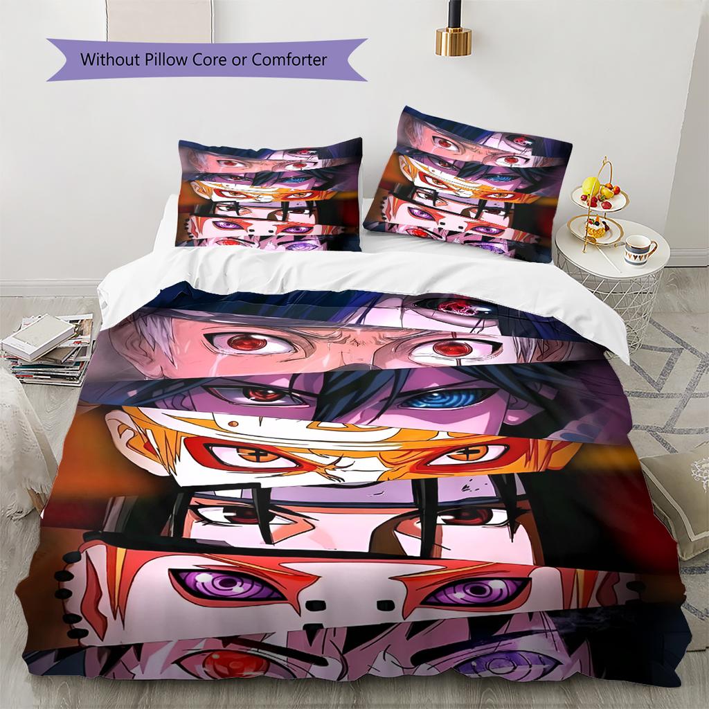 Cartoon Pattern Bedding Quilt Set Quilt Cover Pillowcase Home Decoration Birthday Gift (1 * Duvet Cover + 2 * Pillowcase, Without Core)