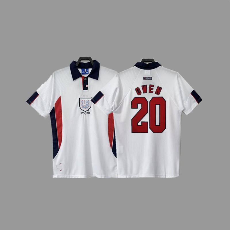 England Retro Football Jersey Gerrard Lampard Campbell Rooney Beckham Soccer Shirt