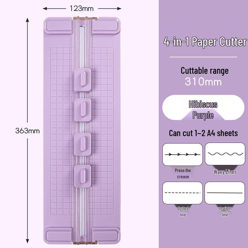 4-in-1 A4 Paper Trimmer: Portable, Multi-functional Cutter for Students & Offices