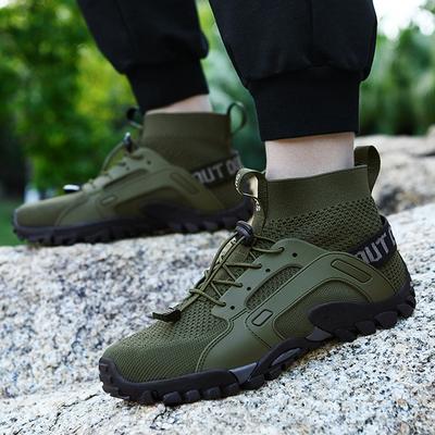 Extra Large Size Outdoor Shoes Men's Summer Breathable Hiking Shoes Women's Hiking Upstream Shoes Wading Shoes Mesh Casual Shoes
