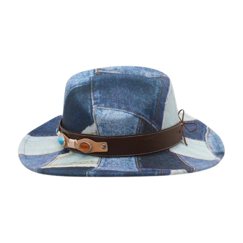 Travel Photography Vacation Stage Performance Jazz Hat Western Retro Cowboy Top Hat Ethnic Style Street Shot Felt Hat