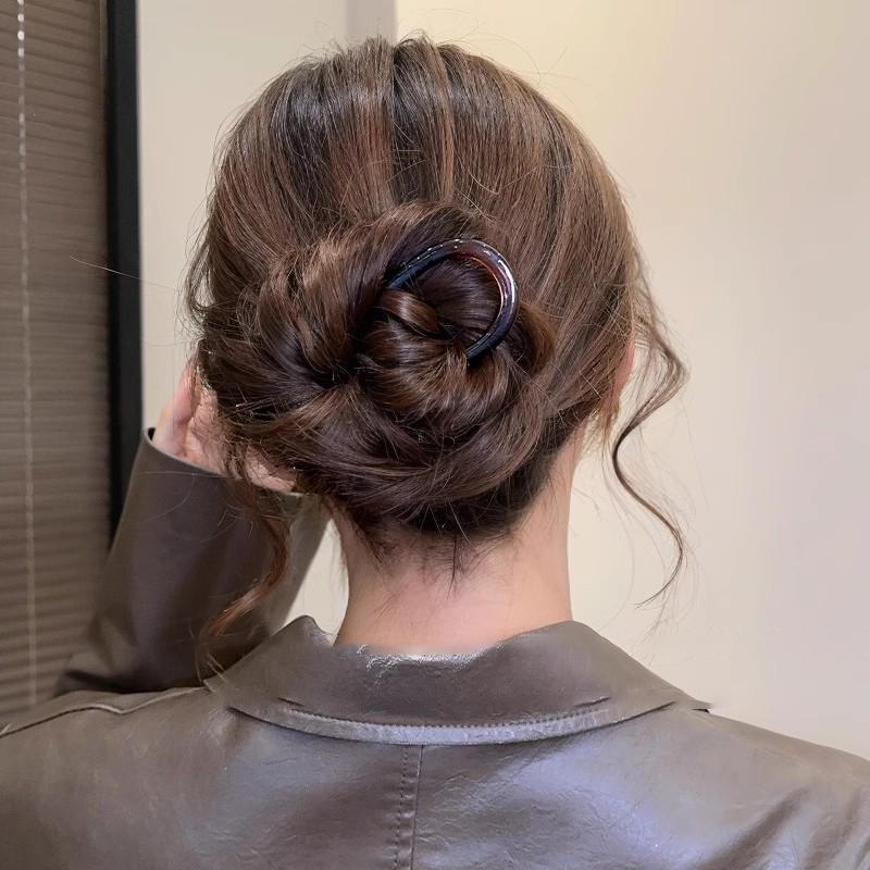 Matte Hair Forks Hair Sticks Goat Horns U-Shape Hair Comb Bun Hairpin Women Girls Hairstyle Hair Accessories Headband Hairstyle