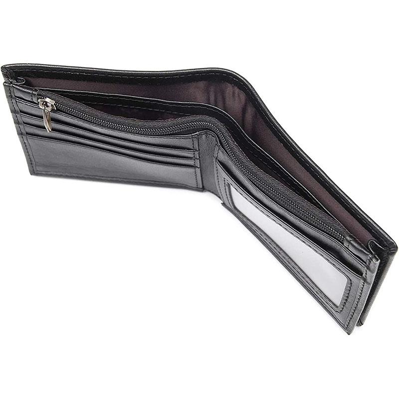 Bison Denim Portfel męski w stylu vintage z blokadą RFID Portfel z prawdziwej skóry o dużej pojemności i krótkiej konstrukcji