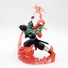 Anime Tanjiro Kamado Kampstatue Kyojuro Rengoku Version I Æske Actionfigurer Samleobjekt PVC Model Dekoration Overraskelsesgaver