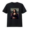 Koszulka Da Vinci Mona Lisa Ikoniczny Nadruk Sztuki Renesansowej Idealna dla Miłośników Ponadczasowego Piękna vintage Sprana Rozciągnięta