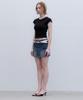 Aendeuel Cap Sleeve Slim T-Shirt - Black