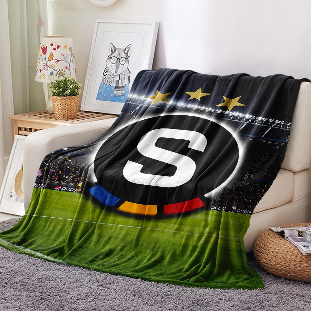 Coperta in Flanella Stampa AC Sparta Praha, Alta Qualità, Confortevole per Tutte le Stagioni, Decorazione per la Casa, Calore e Comfort, Perfetta per Regali di Natale