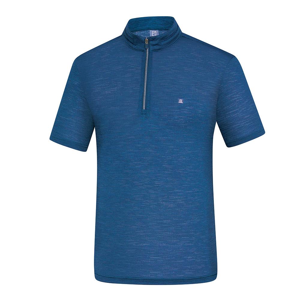 Kolon Sport Men S Summer High Cool Zip-Up Short Sleeve T-Shirt Ktt0567M Navy/100