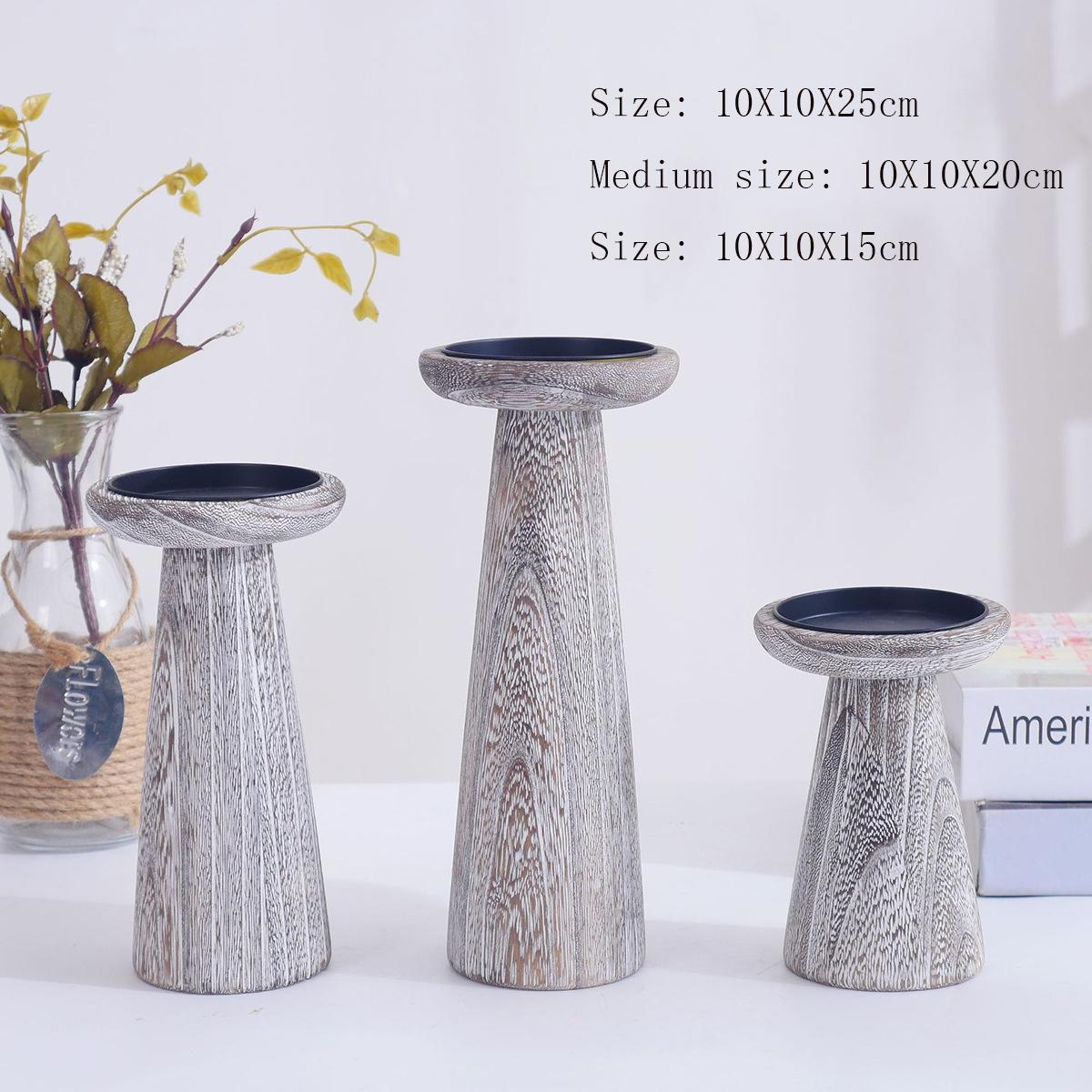 Подсвечники 1 шт. настольное украшение для дома Деревянное основание свечи Отель Ресторан Обеденный стол Гостиная