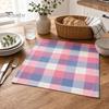 Hotel Quality Fabric Napkins Colorful Buffalo Check Napkin, Plaid Cotton Linen Retro Washable Cloth Decorative for Wedding Napkin Dinner Table,