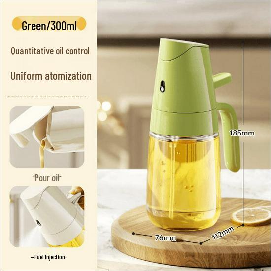 Dual-Use Glass Oil Spray & Pour Bottle - Leak-Proof, Non-Stick, Food-Grade Kitchen Tool