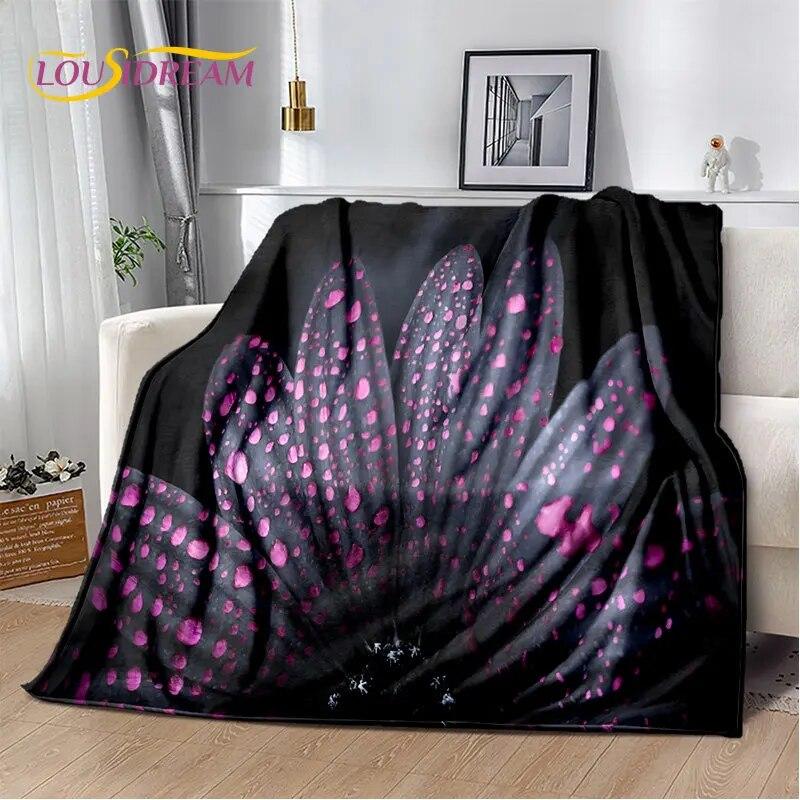 Nordic 3D Daisy Flower Soft Plush Blanket,Flannel Blanket Throw Blanket for Living Room Bedroom Bed Sofa Picnic Cover Bettdecke