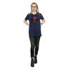 DC Comics Womens/Ladies Justice League Movie Superman Emblem Cotton Boyfriend T-Shirt