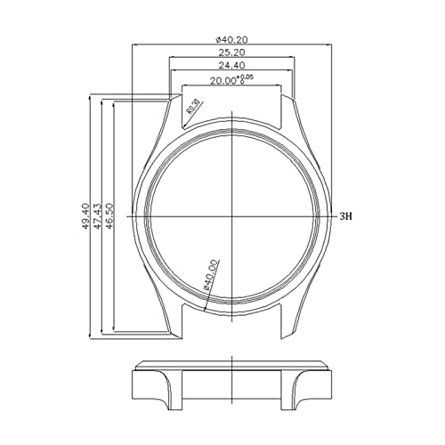 40mm Case, 316L Stainless Steel, Men's Watch Accessory, Compatible with NH35/NH36 Dial Movements,...