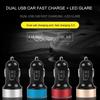2~5PCS Auto Vehicle Car Dual USB Car Charger QC 3.0 Fast Charging Adapter Cigarette Lighter LED Voltmeter For All Mobile Phone