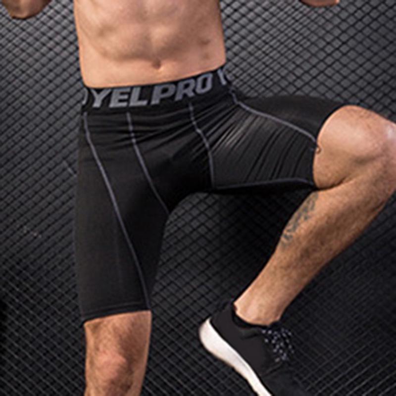 Buy Men Running Shorts Tights Elastic Solid Running Sweatpants Fitness