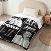 1PC Eminem Patterned Flannel Blanket Suitable For All Seasons For Home Decor Warmth And Comfort Gifts Holiday Present