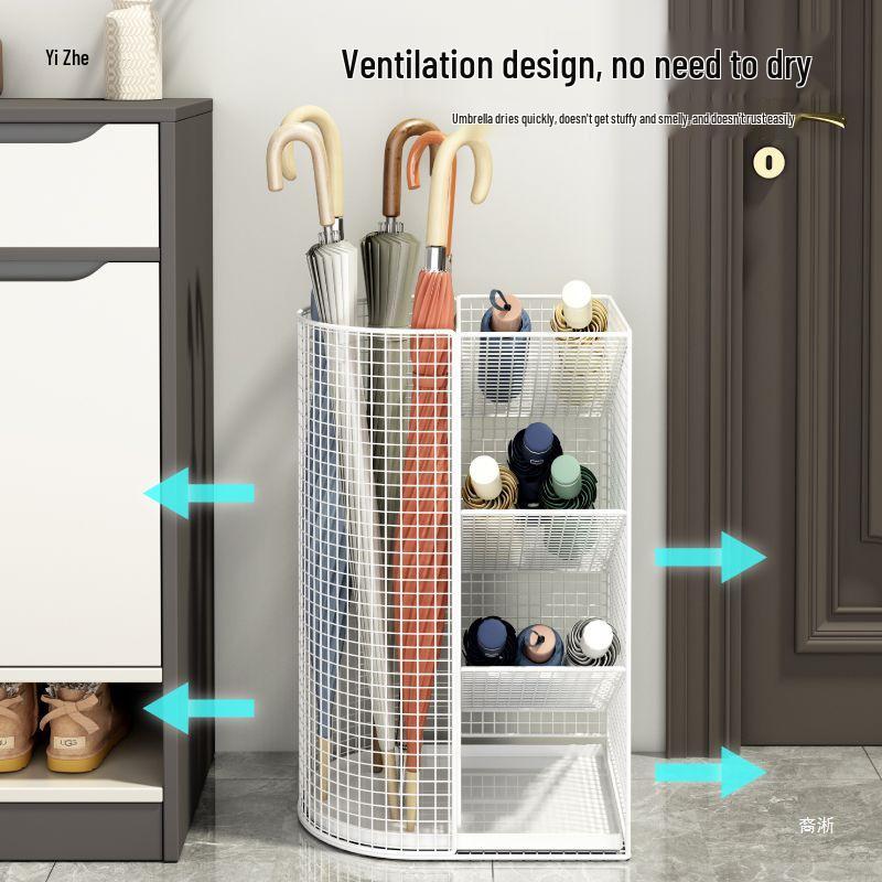 Komercyjny i domowy stojak na parasole: Rozwiązanie do przechowywania i odprowadzania wody w przedpokoju