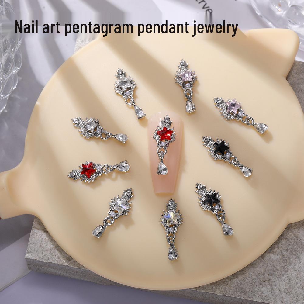 Star Rhinestone Baroque Nail Art Pendants