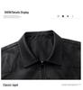 Men's Slim Fit Leather Jacket - Autumn/Winter Casual Lapel Coat with Plus Velvet and Thick Lining