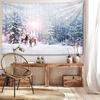 1pc Christmas Snow Mountain Tapestry Wall Hanging, Room Decor, Bedroom Decor, Living Room Background, Natural Style Backdrop Cloth, Tapestry